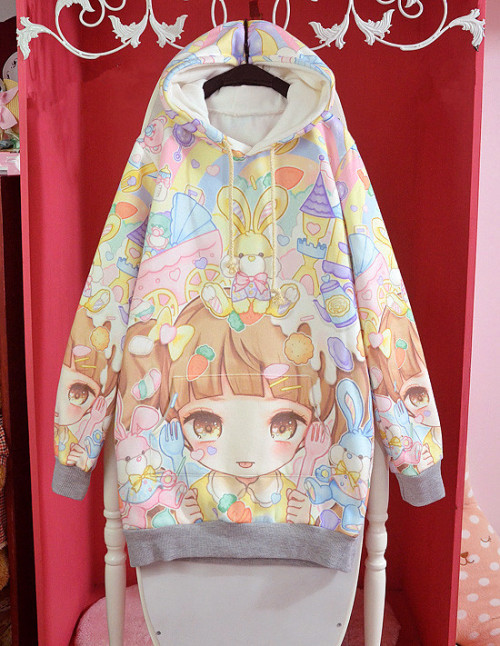 lovel-y-fashion: Kawaii print hoodie on storenvy 