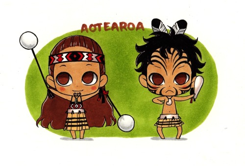 sakurajoker: Polynesian dancers chibi. 