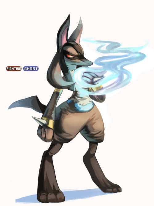 Alolan Lucario CommissionA fighting/ghost type based more on Anubis’s looksI AM OPEN FOR COMMISSIONS