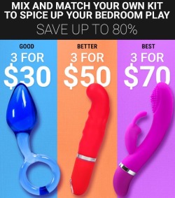 submissivefeminist: EDEN’S “3 FOR ฮ/โ/๖” SALE IS BACK! I know you guys love this sale because so many of you have commented in the past about getting some amazing deals and here it is again! Enjoy three new toys for as low as ฮ total! Get