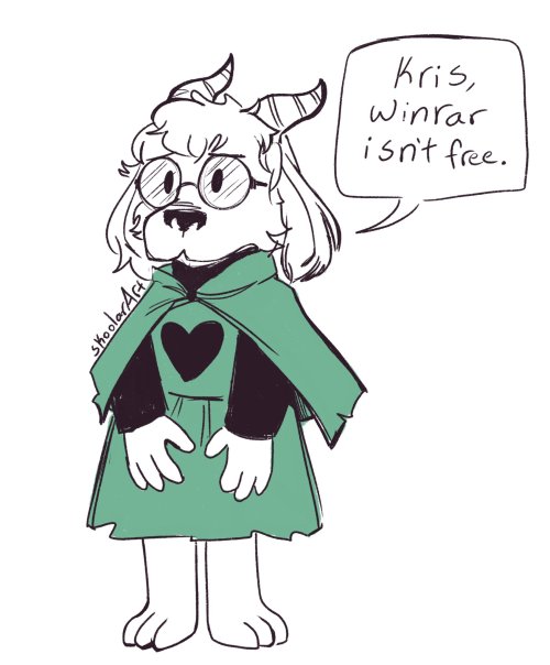 A Ralsei and a cool leg Azzy  {{ webcomic:: chainlettercomic .com ||| twitter + instagram :: @ Skool