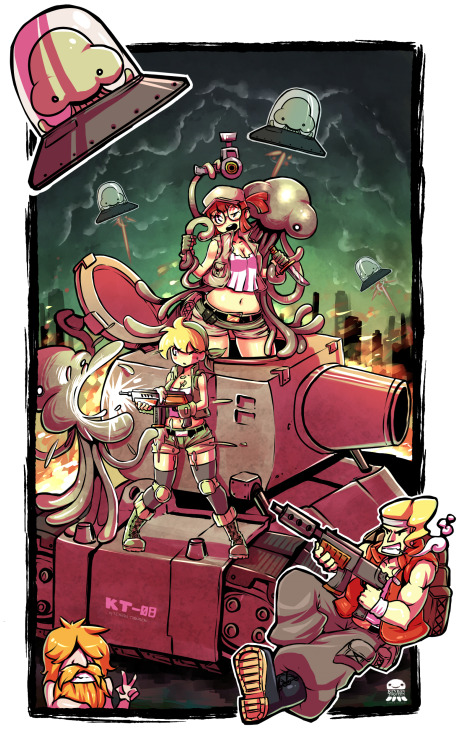 kenron-toqueen:  Old fan art of Metal Slug x u o)/ 