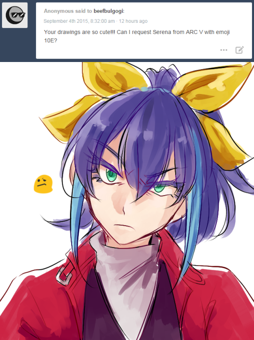 beefbulgogi:  i feel like my artstyle suddenly changed again but anyways yes here is unamused serena! ^u ^ she always looks kinda done huh 