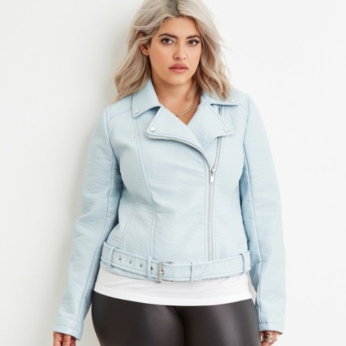 I just added this listing on Poshmark: FAUX LEATHER JACKET BABY BLUE SIZE XL FOREVER 21. bnc