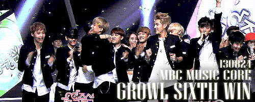 blondejongin:Congratulations EXO on your wins for Growl!