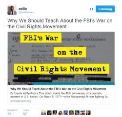 4mysquad:  cartnsncreal:  lagonegirl:  sumchckn:  4mysquad:    Bc they care neither abt truth nor justice, but are all for maintaining  the “American Way” of White Supremacy?   FBI’s War On The Civil Rights Movement    On March 8, 1971—while