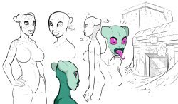 Some bluh redesigns for the Alien Tongues aliens.