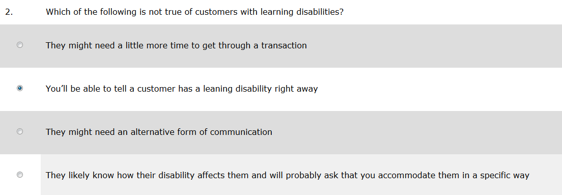 No one said anything about “leaning” disabilities.