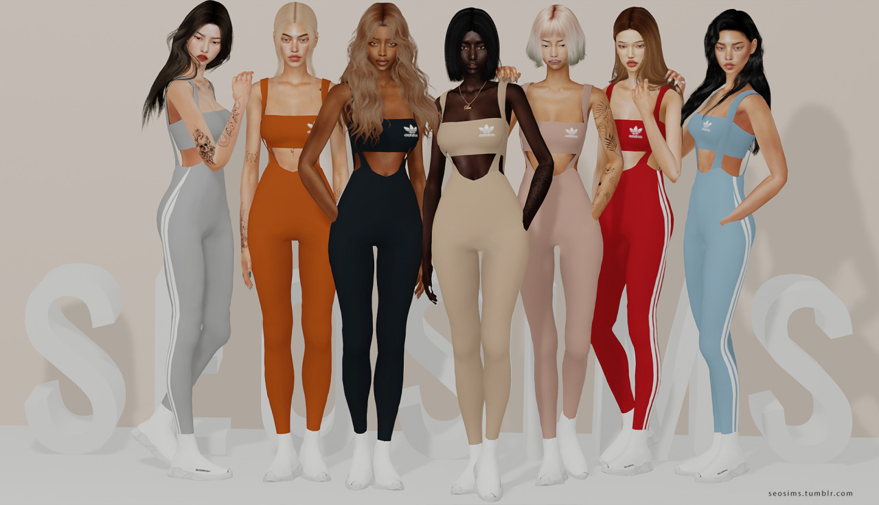 Hi, I'm Bre : seosims: ADIDAS OVERALL SET 34 options custom...