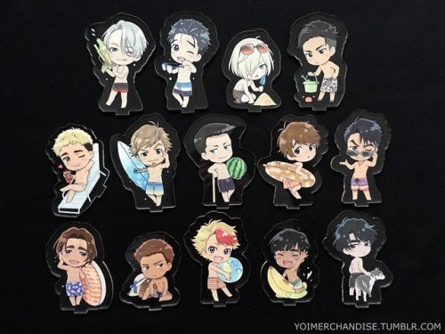 yoimerchandise: YOI x Tokyu Hands Collaboration Fair Merchandise Original Release Date:July 2017 Featured Characters (15 Total):Viktor, Yuuri, Yuri, Otabek, Christophe, Emil, Georgi, Guang Hong, JJ, Leo, Michele, Minami, Phichit, Seung Gil, Seung Gil’s