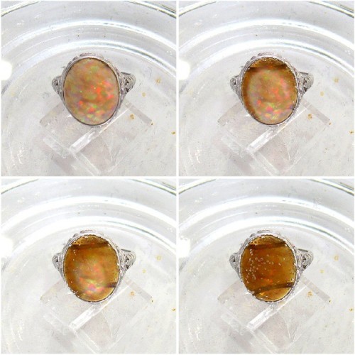 &ldquo;Time-lapse&rdquo; of 4 photos over 2.5 hours. This Ethiopian #opal went totally trans