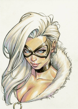 Davidyardin:  Black Cat - Oz Comic Con Adelaide (Mostly) Mepxy Marker Sketch, With