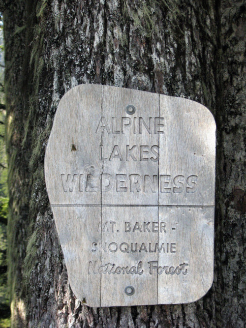 wildeyesburning: Alpine Lakes Wilderness Sign (by Homini:))