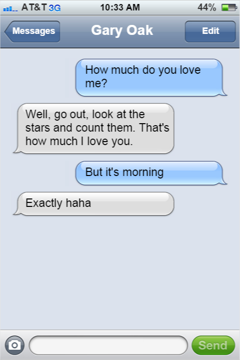 mypalletshippinglove:  Just made some more Ash and Gary iPhone conversations. Hope