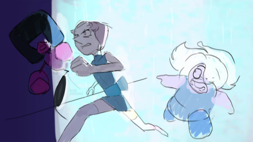 Before I painted the Last One Out of Beach City fanart, I played with some other Pearl-centric ideas