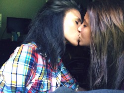 gayerthanher:  lezinfinity94:  Kissing her lips is heaven💋👭   Love