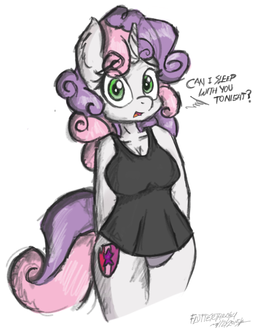 flutterthrash:  “Sweetie Belle” Something really quick :p -> Commissions? : http://fav.me/d9a19bn -> Follow me on Tumblr (NSFW), deviantART, Facebook and Picarto.tv    always~ < |D’‘‘