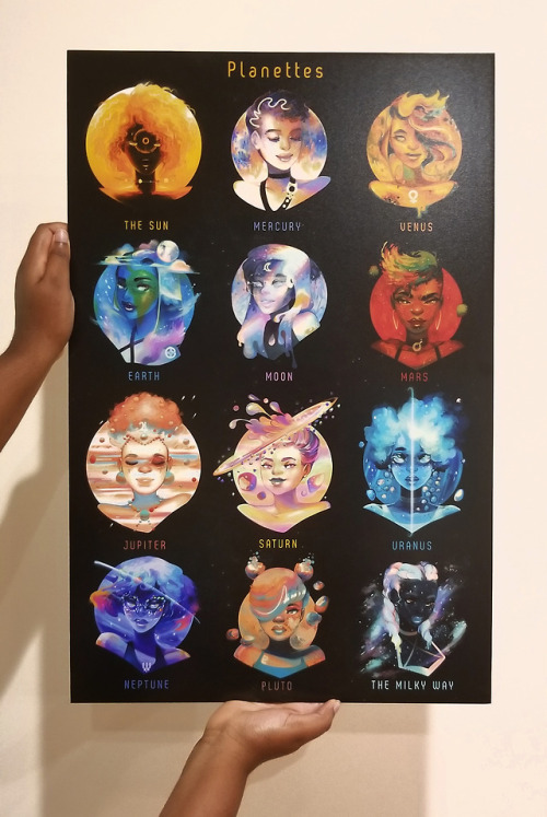 prinnay:Planettes posters are up for preorder! They’re 16x24 inches and will be hand accented with g