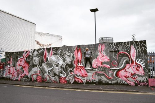 streetartglobal: A reminder of this beautiful wall by @juliayubaba painted for Birmingham’s City of 