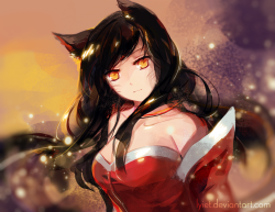 league-of-legends-sexy-girls:  Ahri by Lyiet 