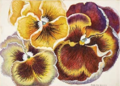 americanart: Rosa Rolanda Covarrubias (US, 1895-1970) Pansies