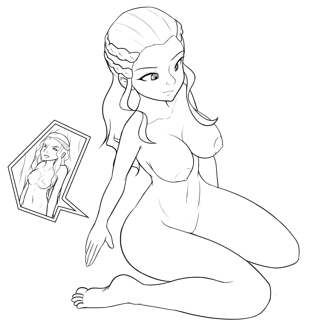 For their sketch this month Alexis requested an image featuring Daenerys  smugly