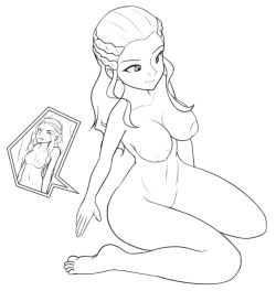 For their sketch this month Alexis requested an image featuring Daenerys  smugly enjoying the feeling of Cersei inside of her butt.