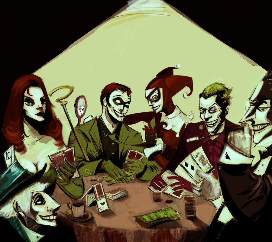 gothamart:  A Mad Poker Game by thetimeisZero