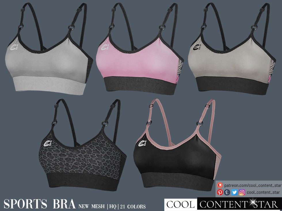 Female Basic Athletic Bras Found in TSR Category 'Sims 4 Female