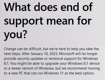 ALTMicrosoft is ending support for my shitty old laptop (my only computer) running