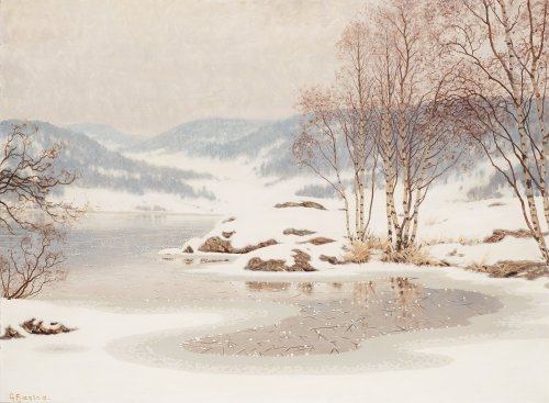 geritsel: Winterscapes by Gustaf Fjaestad - psychedelic art avant la lettre