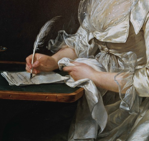 sadnessdollart:Portrait of a Woman (1787) (detail) - attributed to Adélaïde Labille-Guiard