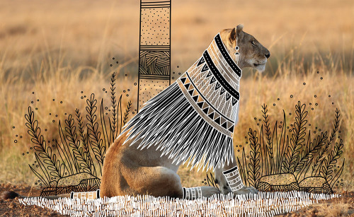 itscolossal: Decorative Costumes Illustrated on Animal Photos by Rohan Sharad Dahotre