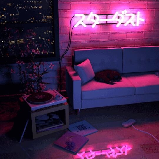 images Aesthetic Living Room Night Time techno deco