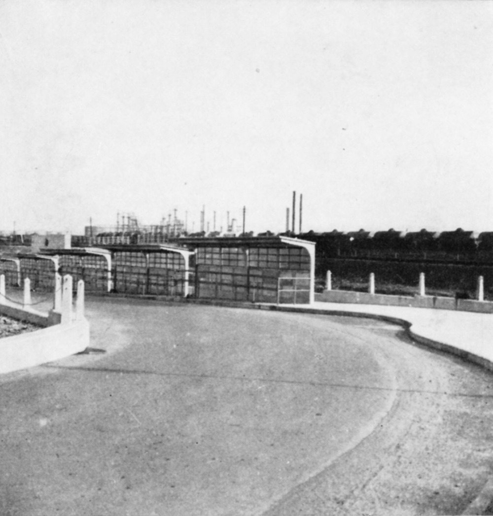 A bus station at Stanlow Oil Installation, Ellesmere Port