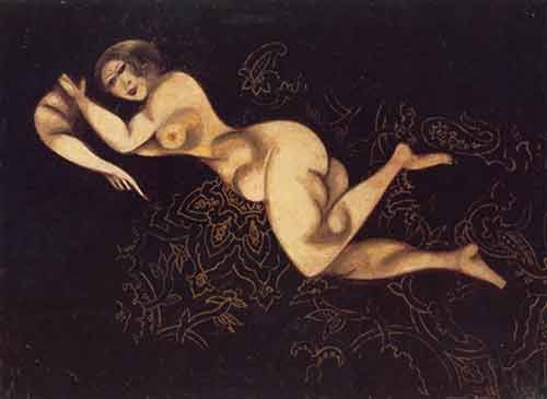 Marc Chagall. Nude Lying Down, 1914