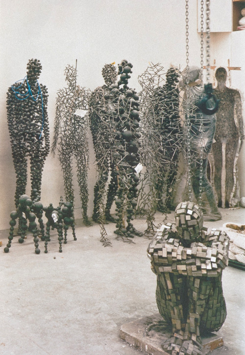 gallowhill: Anthony Gormley, sculptures from “Domains”, “Bodies in Space” and “Apart” at his studio, 2003