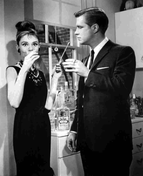 Audrey Hepburn And George Peppard In Breakfast At Tiffany's (1961)