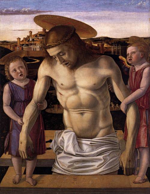 Dead Christ Support by Two Angels by Giovanni Bellini