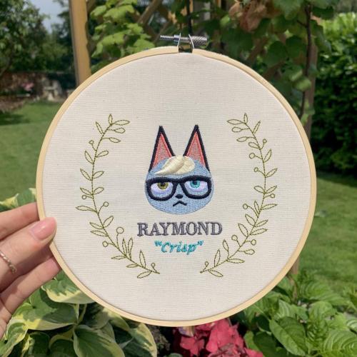 retrogamingblog2:Animal Crossing Villagers Embroidery Hoops made by Blossombabyx 