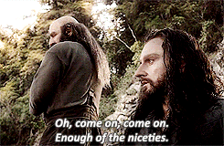 theheirsofdurin:  Dwalin showing his friendly