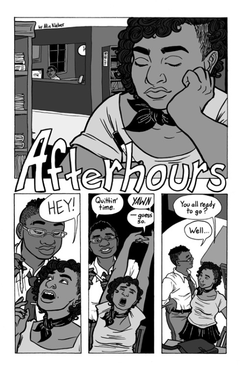 Last year, I drew a four-page comic about a couple grad students having sex in the library afterhour