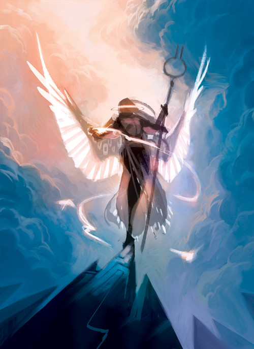 kristenplescow:  For StarCityGames.com! It’s been used in signage before, but no idea where/when token production will take place. Alsoooo it’d 99% likely be a 4/4 angel, but this was the jpeg I had on my computer. ;)I really like how this turned