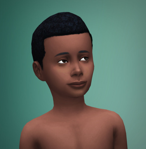 xldsims:Here’s the second of three hairs I’ve converted from adult to kids. This time, I’ve made t