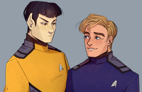 chernov:what if… role swap startrek au?  captain Spock, science officer James T. Kirk,