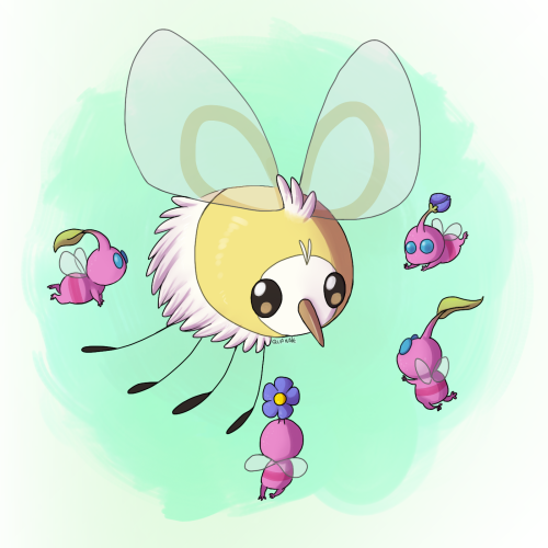 After posting this I just relized that cutiefly are actually much bigger than any pikmin.So I redid 