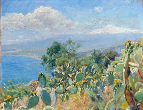 cactus-in-art:P.S. Krøyer (Danish, 1851 - 1909)Blooming cactus