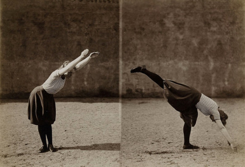 Introduction of swedish gymnastics for women, 1905-1910. Hamburg, Germany. Photography Heinrich Hama