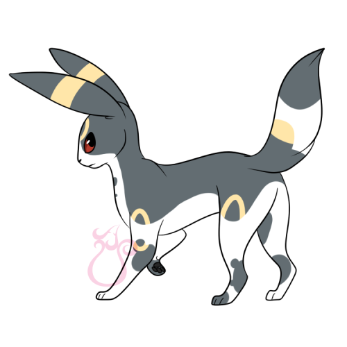 cheeziesart:  I had an idea for pied eeveelutions and wondered what they’d look like. Shinies are here 