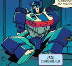 decepticonsensual:  So two things:1)  BLESS Priscilla Tramontano’s art, I mean GODDAMN.2)  What I love about this most apart from how gorgeous Jazz looks is that he breaks out of those chains with no effort about a page later, which means that a)